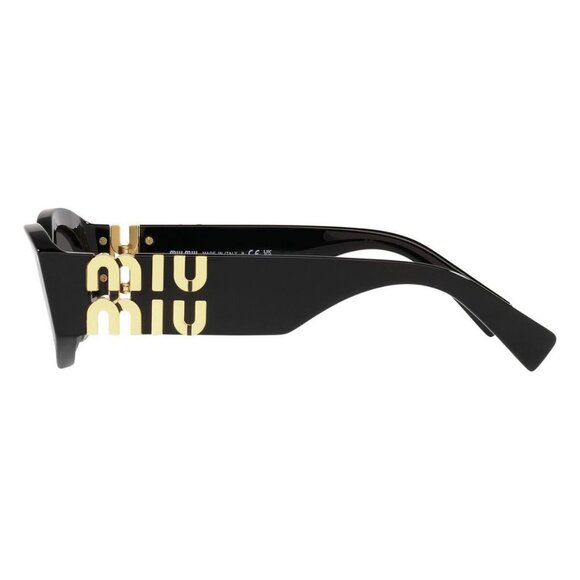 New MIU MIU Black Round SMU11W 1AB-5S0 Sunglasses Women - Picture 3 of 8